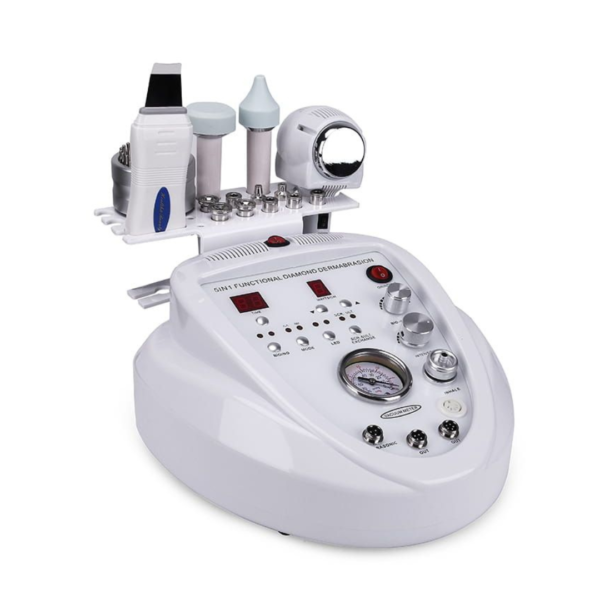 MULTI 5v1 Mikrodermabrázia, Kavitačný Peeling, Svetelná Terapia, Ultrazvuk, Hlavica Teplo/Chlad