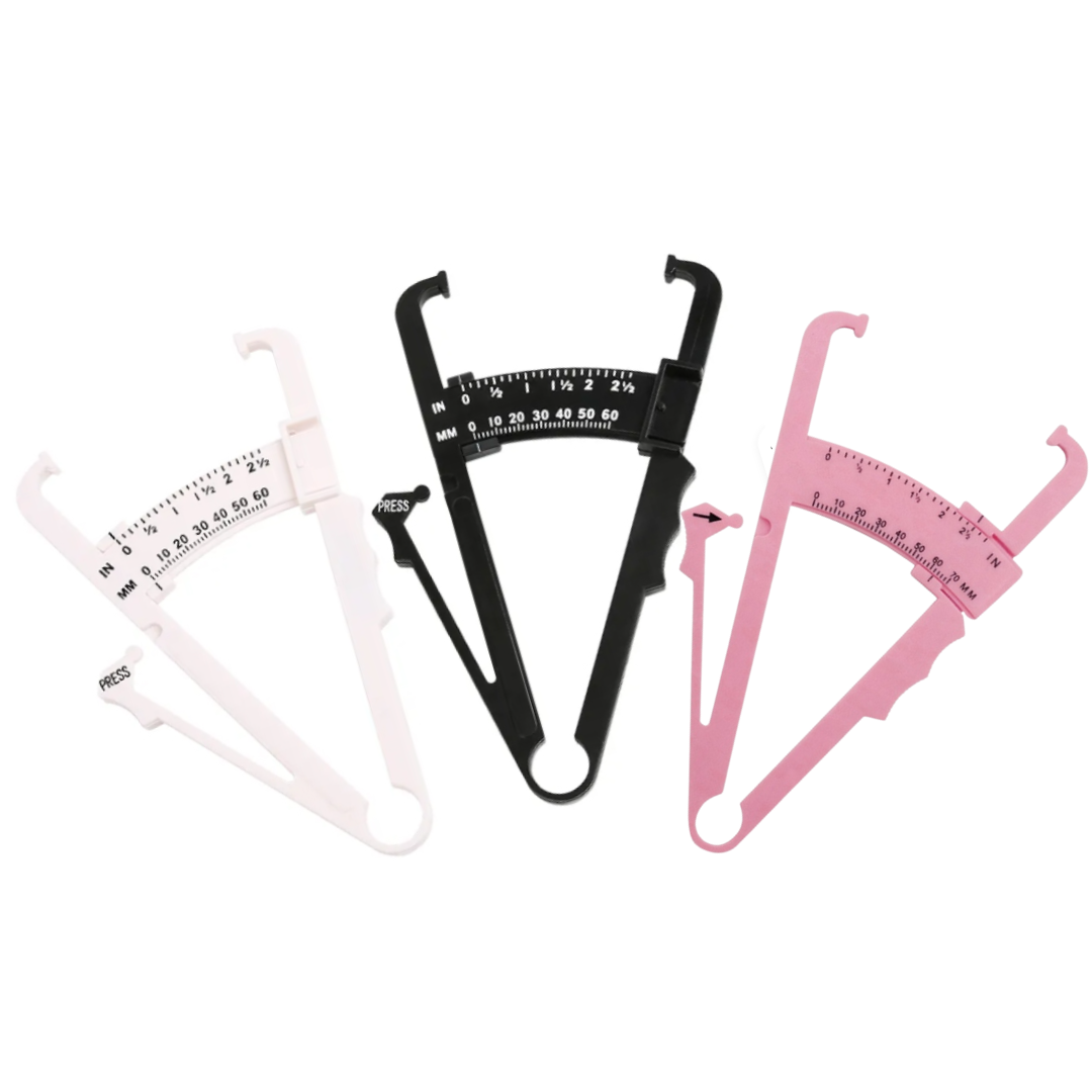 Kaliper na Meranie Telesného Tuku – Biela / Čierna / Ružová