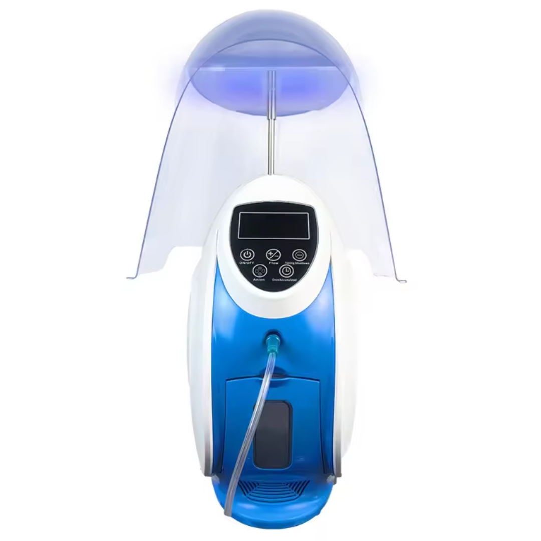 PureOxy - Vysokokyslíkový prístroj a LED Svetelná Terapia so 7 Farbami