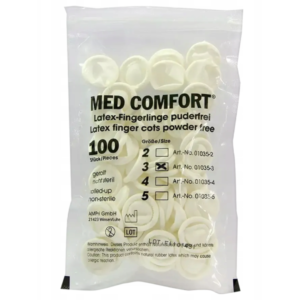 Jednorazové Latexové, Bezpudrové Návleky na Prsty – 100 ks